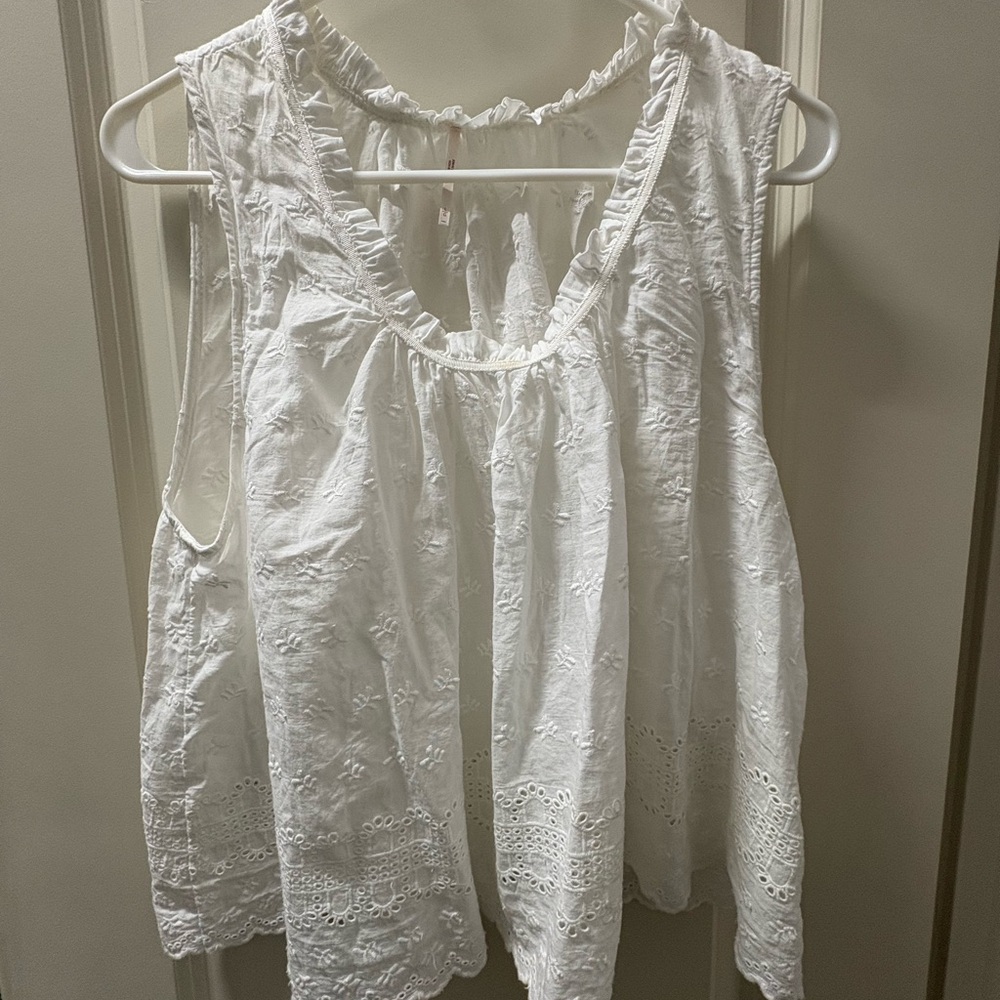Free People Marina Eyelet Tank Top